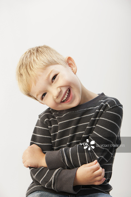 正在欢笑的白人男孩图片素材