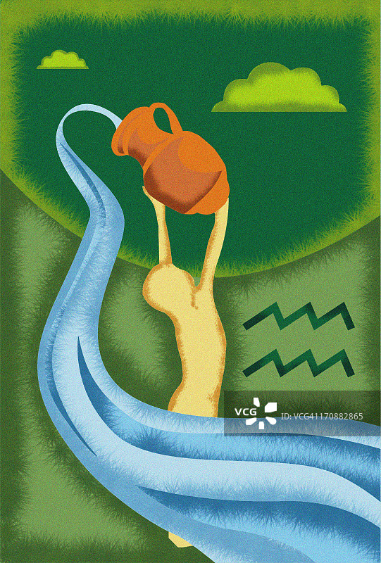 水瓶座星座标志图片素材