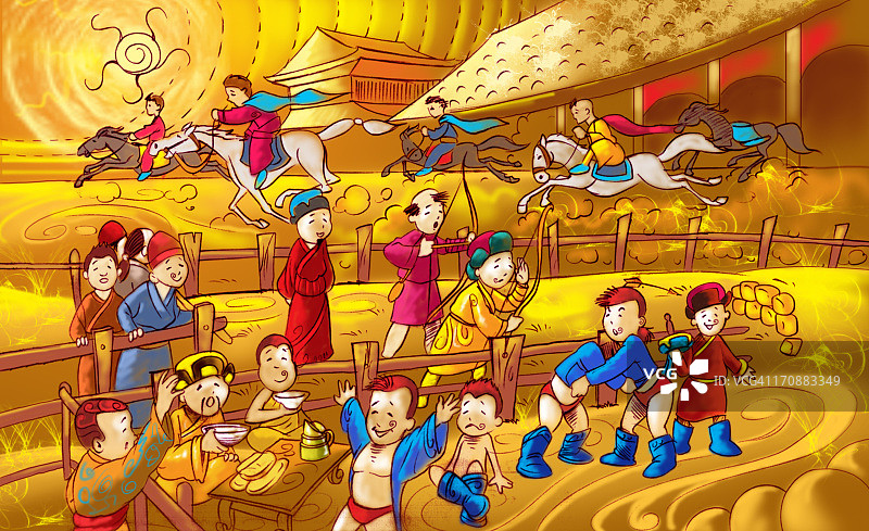 独立蒙古国那达慕节庆典图片素材