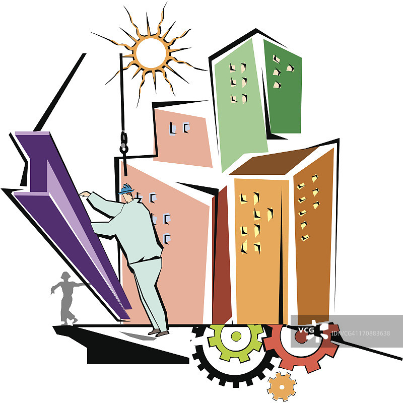 工程师在建筑工地工作图片素材