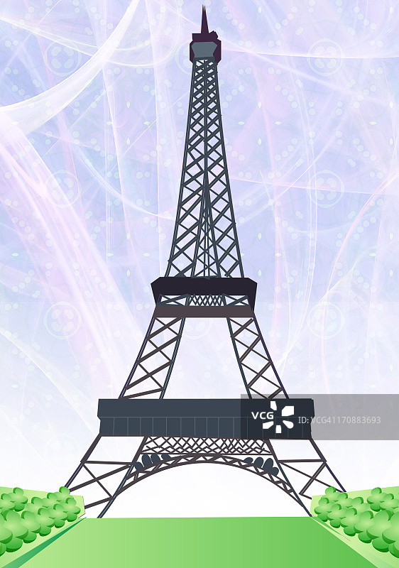 法国巴黎埃菲尔铁塔仰视角度照片图片素材