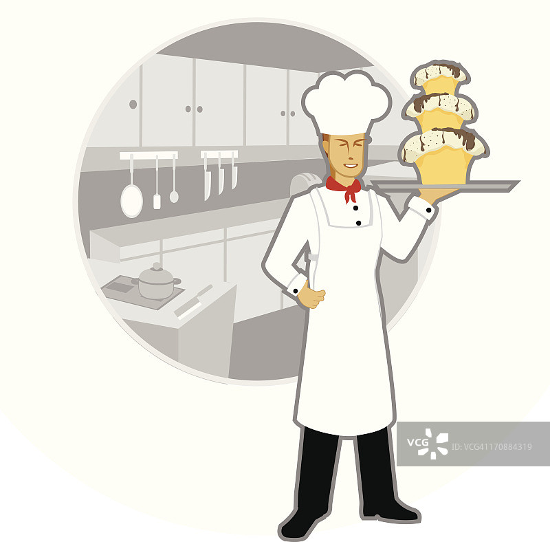 面包店里的厨师图片素材