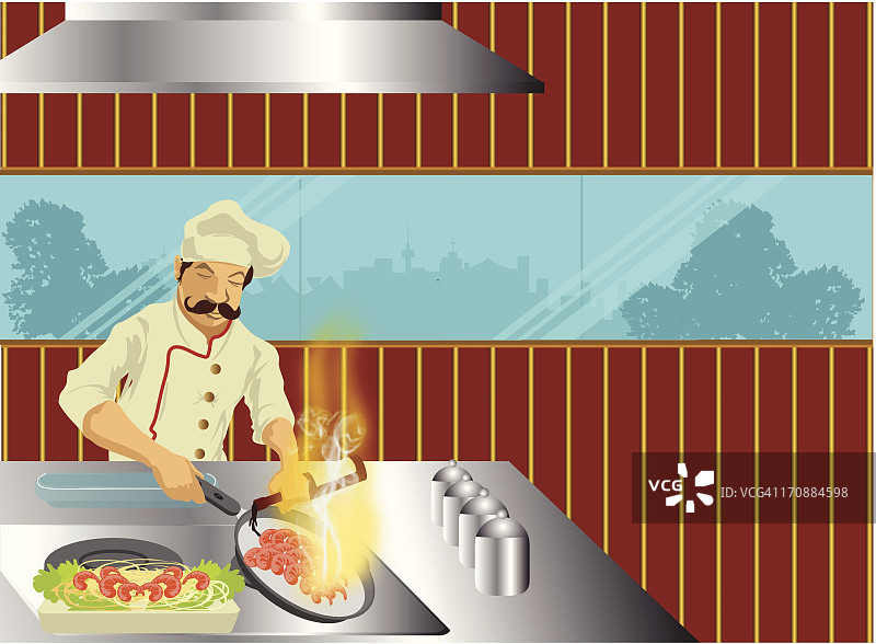 男厨师准备食物图片素材