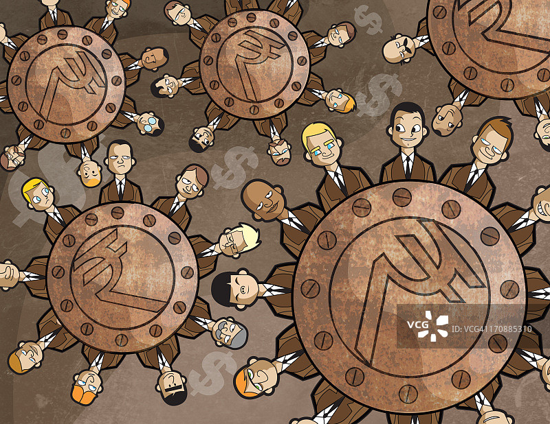 商业周期的插画图片素材