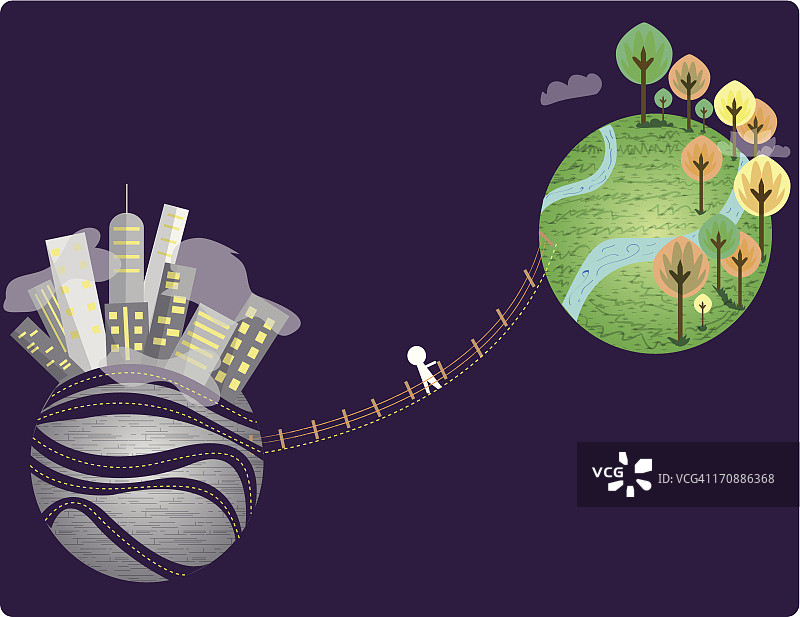 弥合金融与绿色地球之间差距的人，展示解决环境问题的方案图片素材