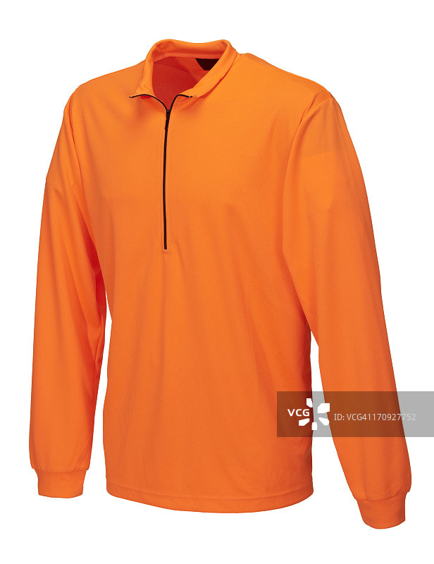 白色背景上的橙色衬衫图片素材