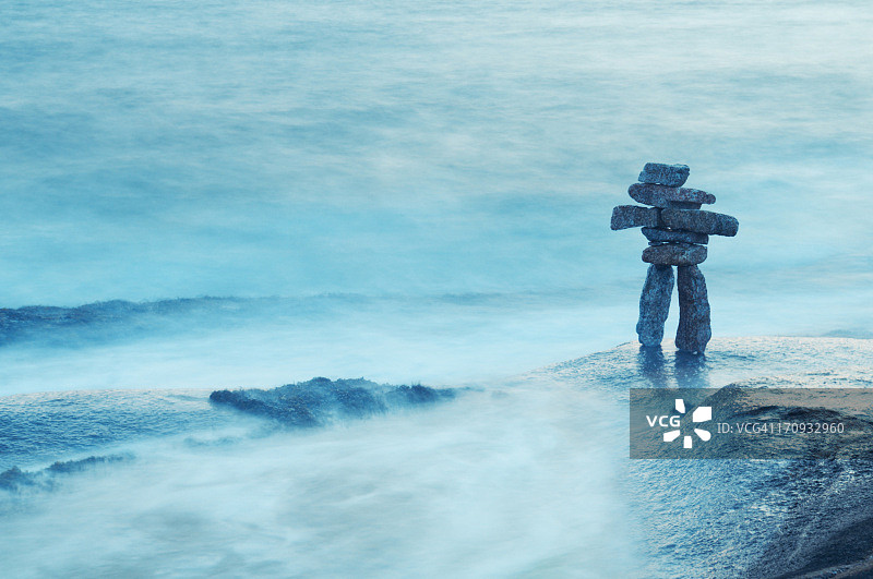 因纽克苏克石堆图片素材