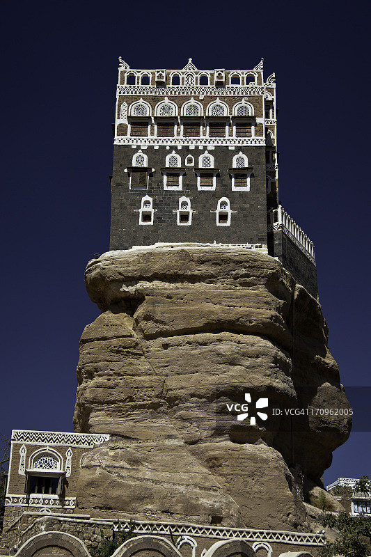 达尔哈杰尔宫，位于也门萨那附近图片素材