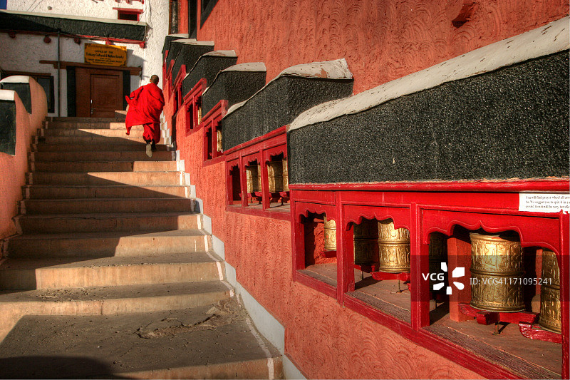 提克赛寺的红色图片素材