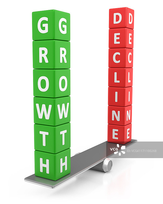 增长与衰退平衡图片素材