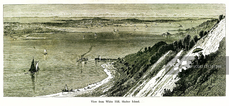 纽约州谢尔特岛白山景色图片素材