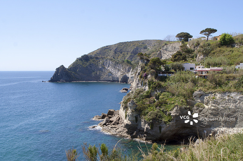 意大利圣安杰洛的伊斯基亚岛风光图片素材