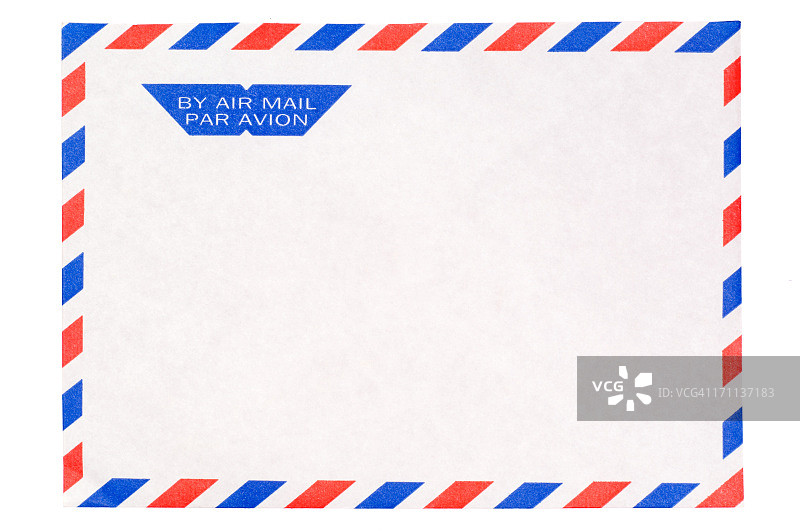 白色背景上的航空信封图片素材