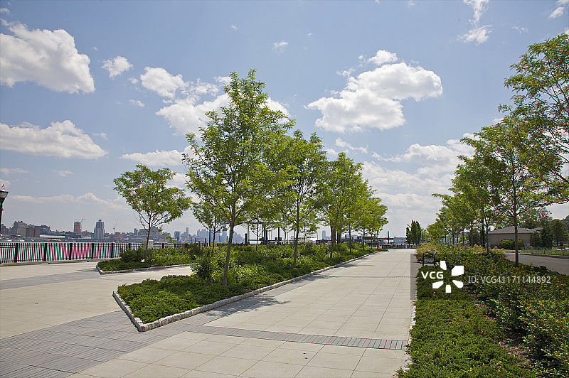 绿树环绕的广场图片素材