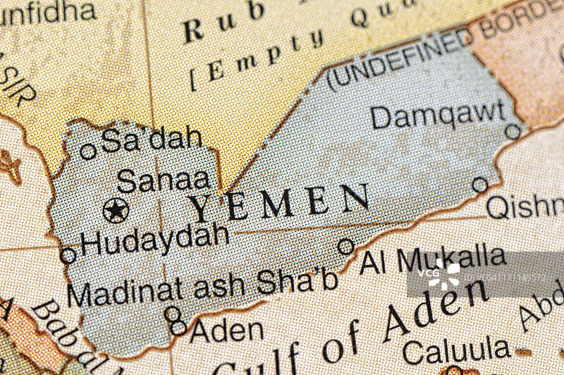 也门地图特写图片素材