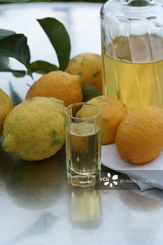 柠檬饮料，柠檬酒图片素材