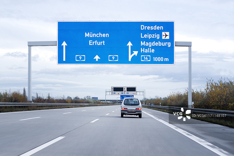 德国高速公路路标图片素材