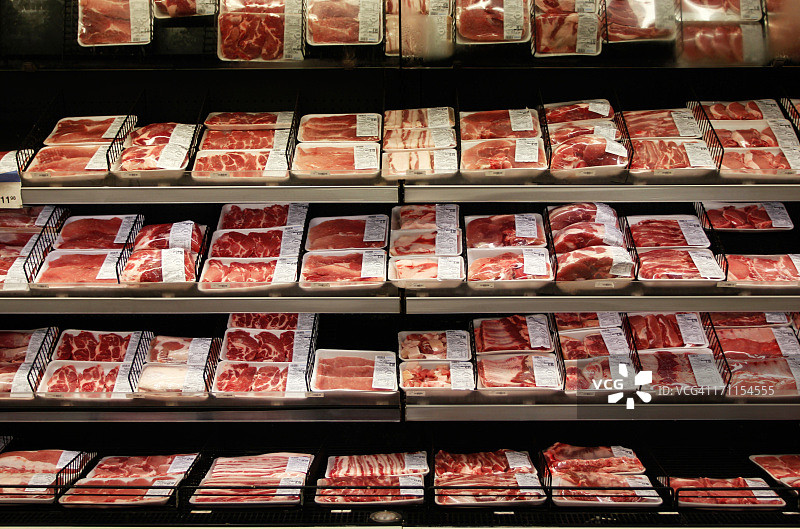 超市肉品部图片素材