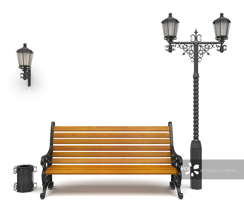 3D锻铁装饰套装图片素材