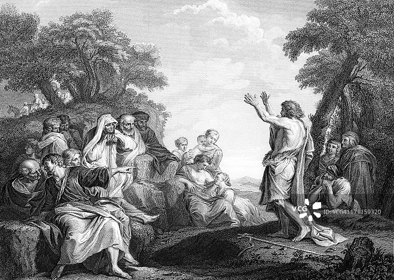 约翰布道图片素材