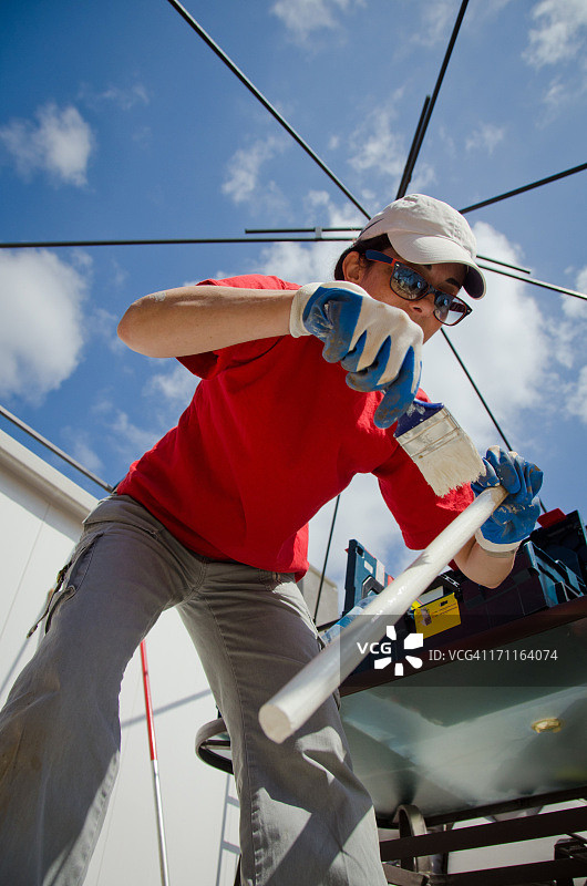 花园行的绘画棍图片素材