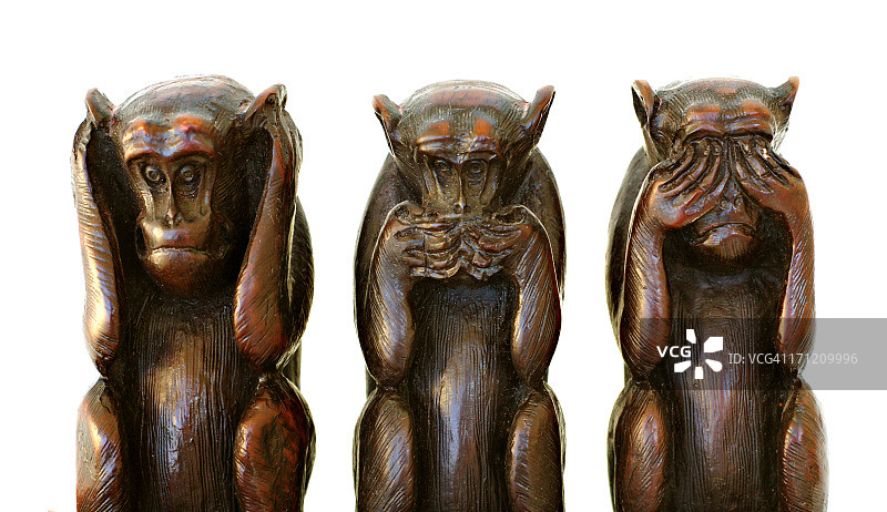 三只智猴图片素材