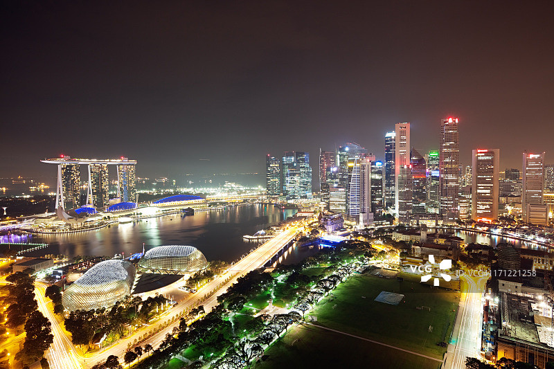 新加坡航拍图片素材