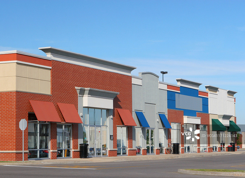 现代商业街建筑外观图片素材