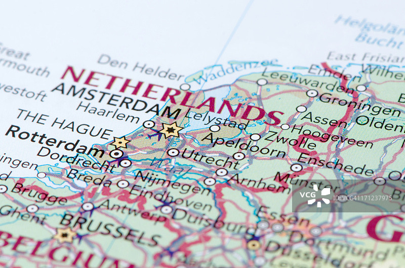 荷兰地图图片素材