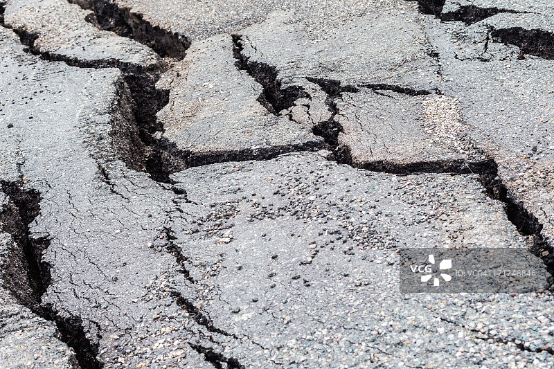 碎裂的道路图片素材