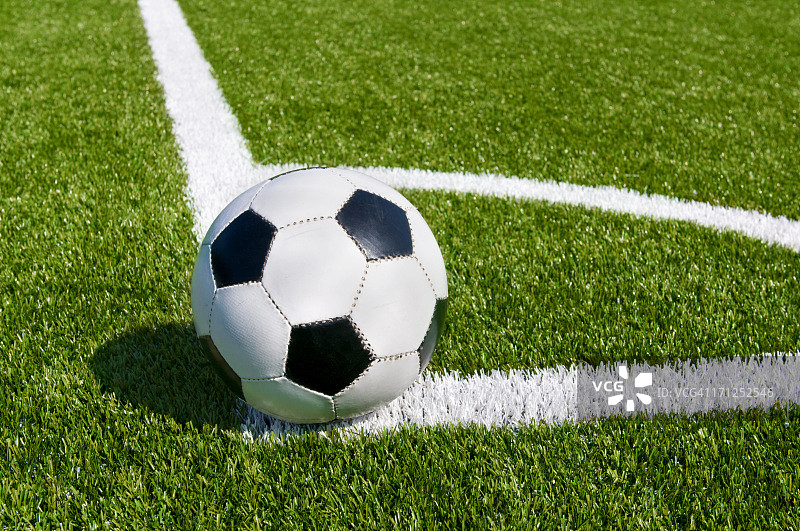 美丽的足球场角球图片素材