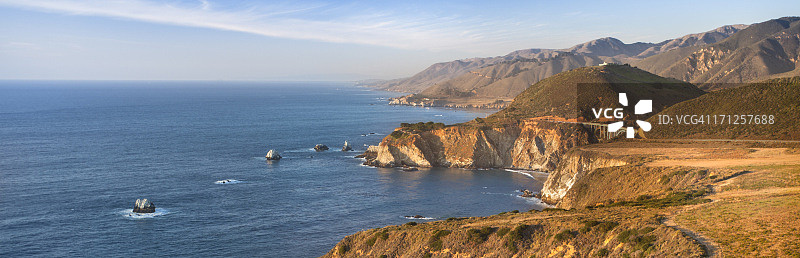 比克斯比大桥全景，大苏尔，加利福尼亚州，美国图片素材