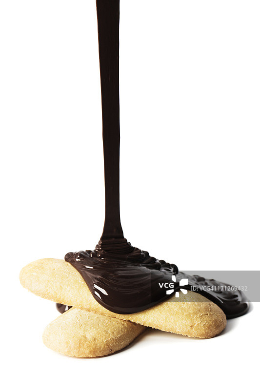 巧克力和手指饼干图片素材
