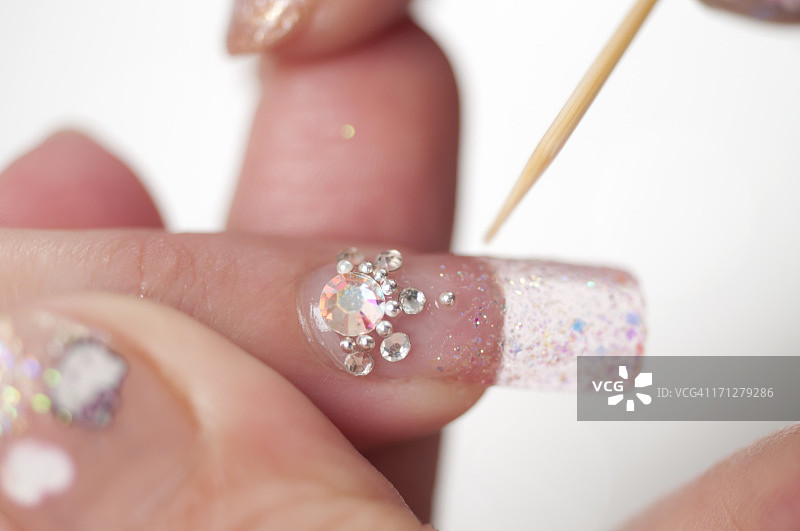 人造美甲-仿钻装饰图片素材
