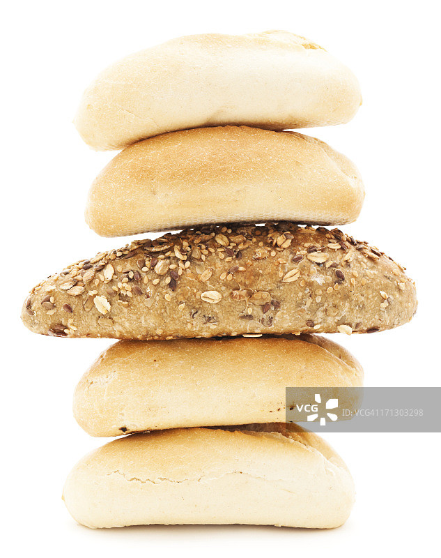 全麦和白面包图片素材