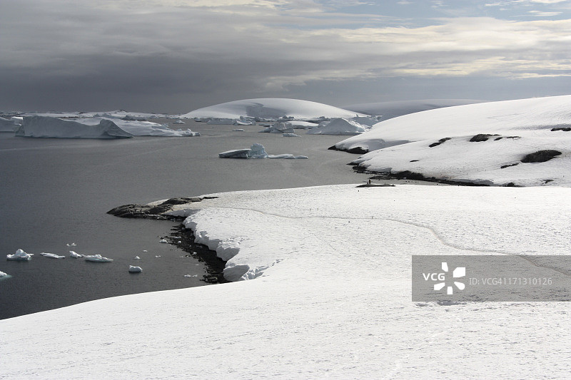 南极洲海岸线图片素材