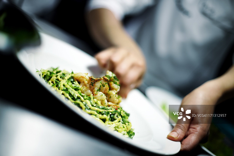 香煎蒜蓉虾图片素材