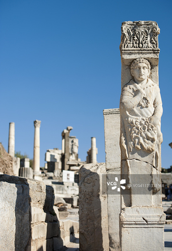 土耳其爱琴海的古代以弗所图片素材