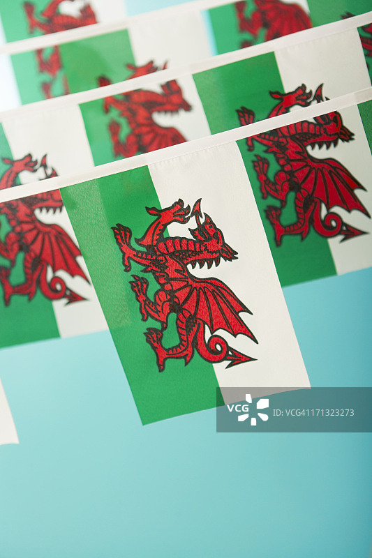 威尔士国旗庆祝彩旗图片素材