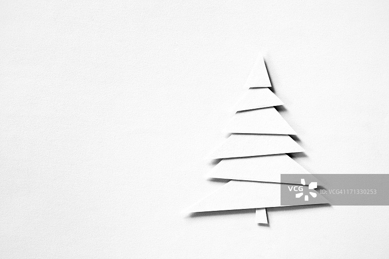 纸质圣诞树图片素材
