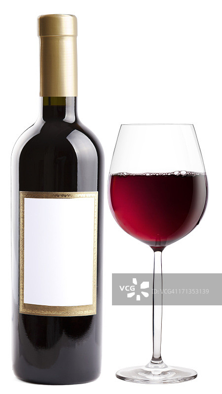 红酒瓶和红酒杯图片素材