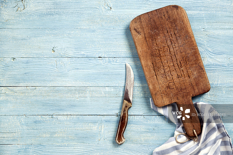 旧砧板和刀图片素材