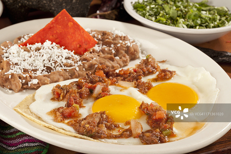 墨西哥式 Rancheros 鸡蛋图片素材