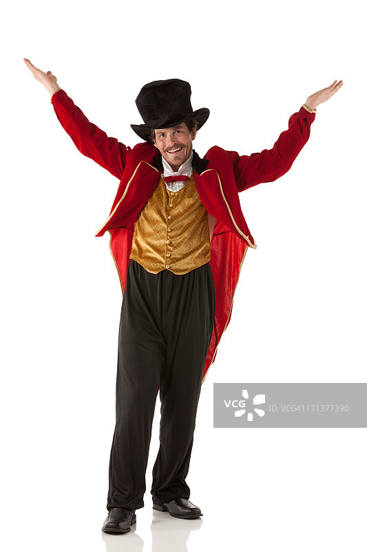 马戏团指挥手势肖像图片素材