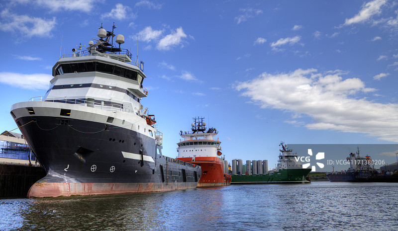 阿伯丁港的船只图片素材