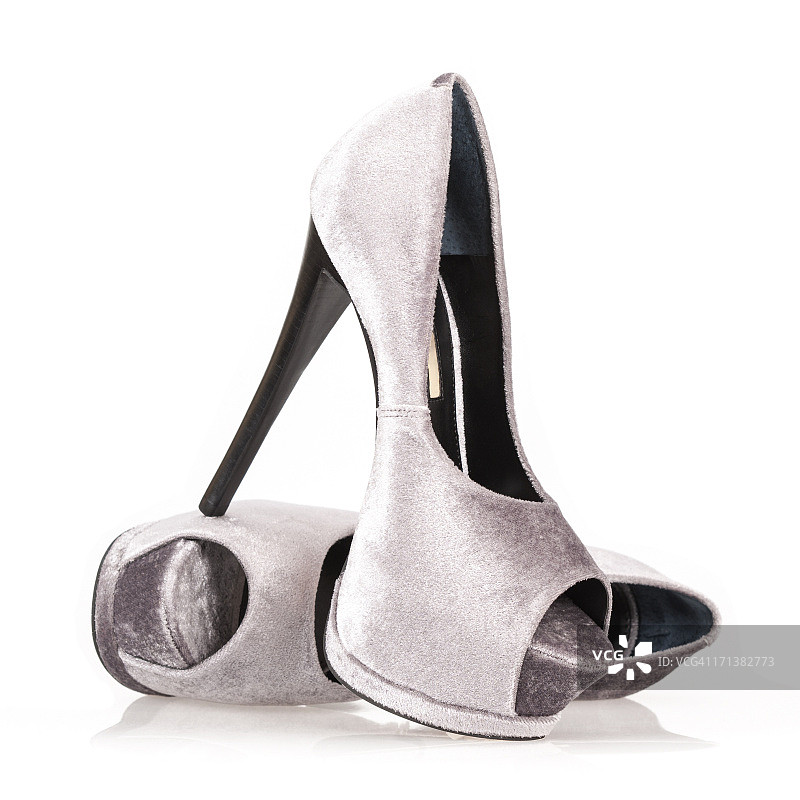 时尚露趾厚底高跟鞋图片素材