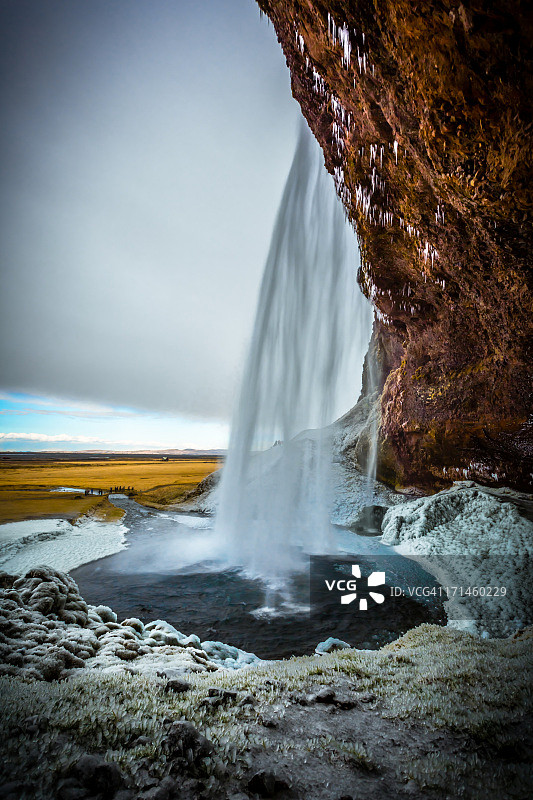 塞里雅兰瀑布的冰图片素材
