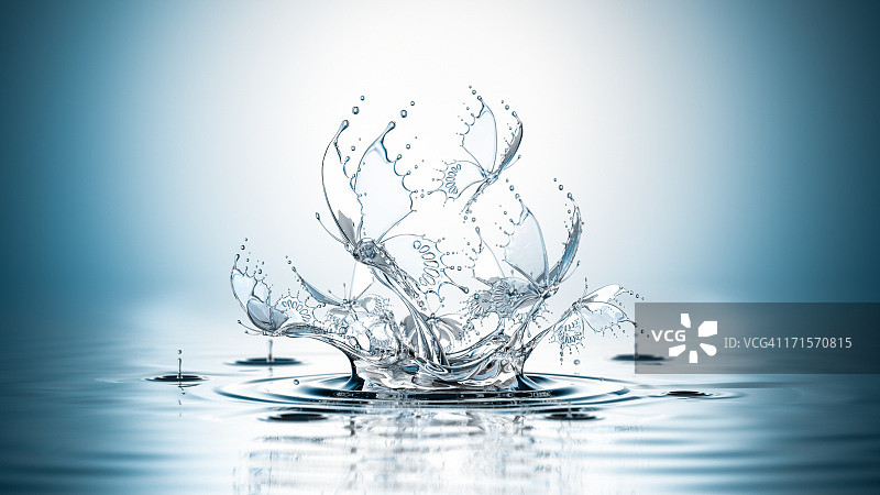 水花飞溅的蝴蝶图片素材