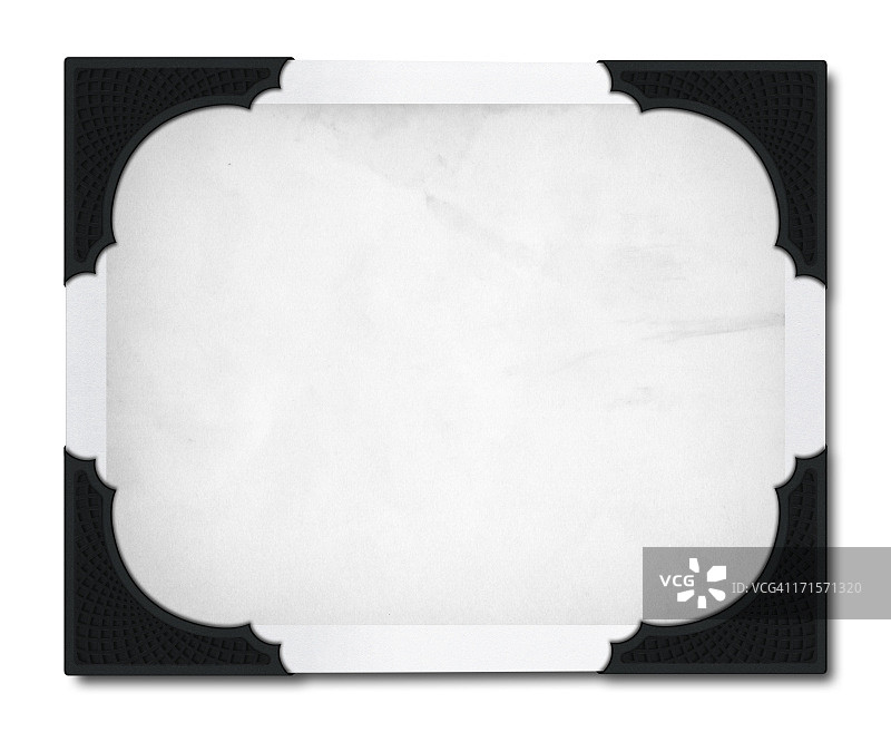 带边角的空白照片（带裁剪路径）图片素材