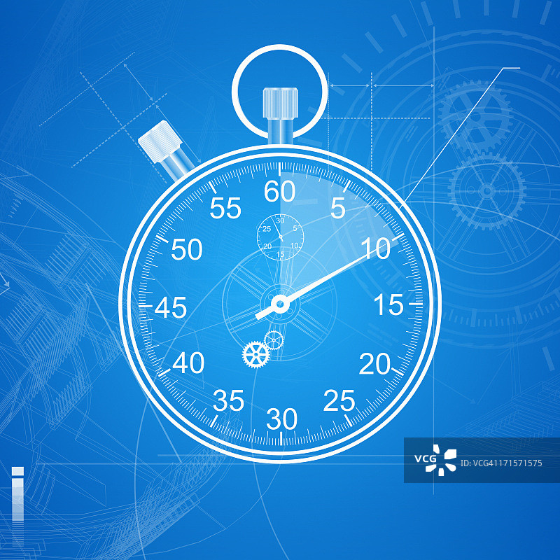 秒表-计时器蓝图图片素材